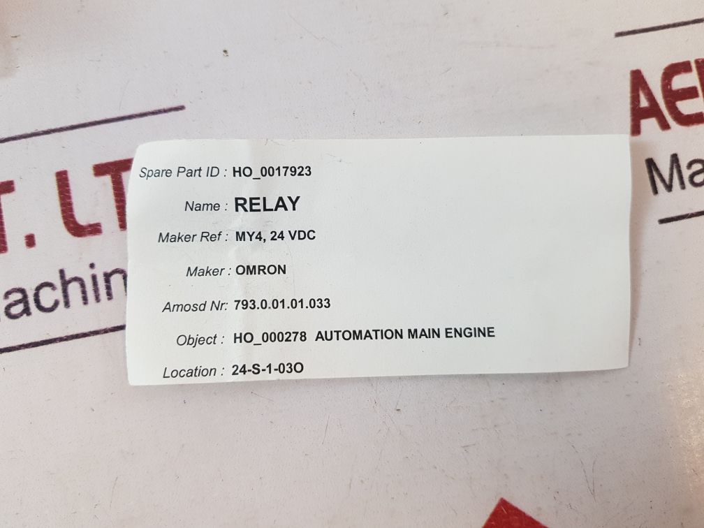Set Of 11X Omron My4 Relay 24Vdc