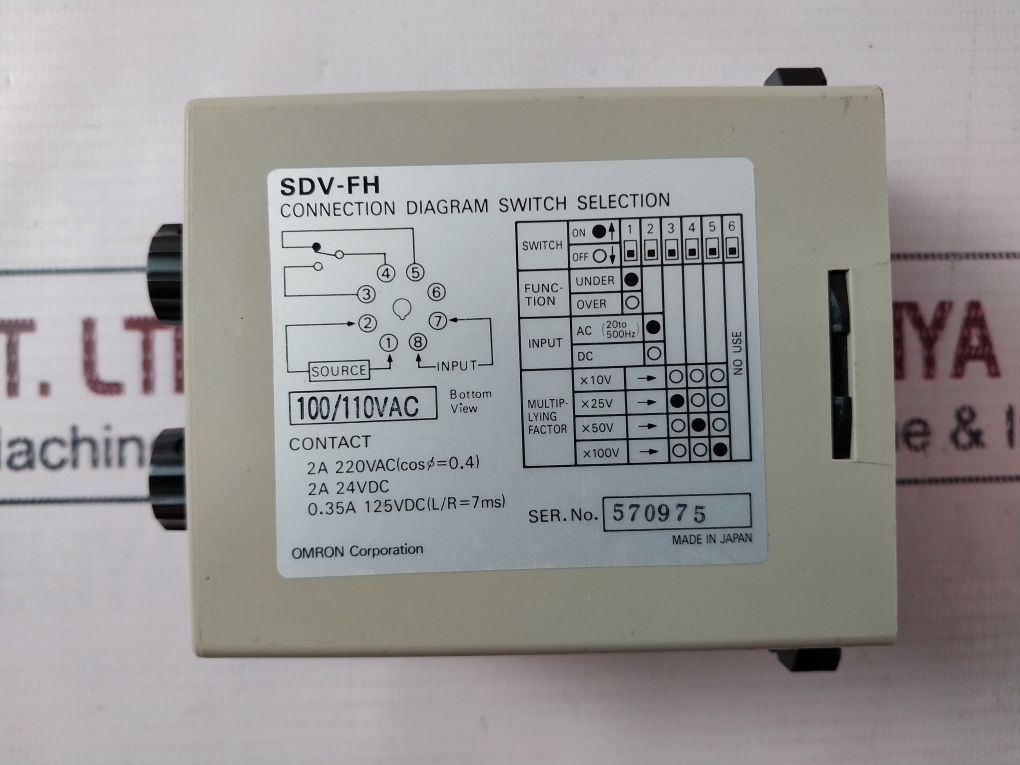 Omron Sdv-fh6 Voltage Sensor