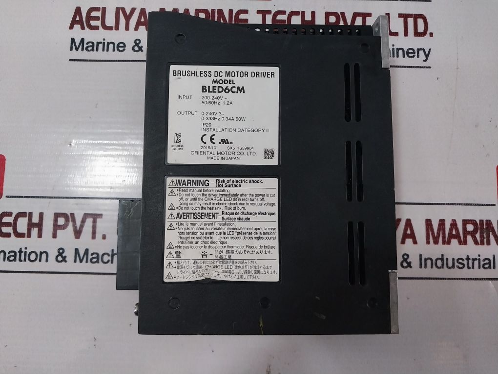 Oriental Motor Bled6Cm Brushless Dc Motor Driver 200-240 Vac Ip20