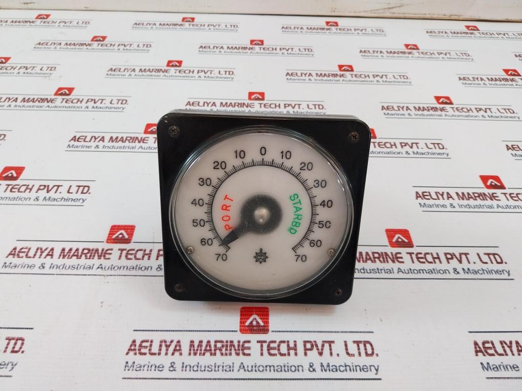 Osaka Nunotani Seiki Ts 4N39E11 Angle Indicator Receiver 70-0-70 Starbd