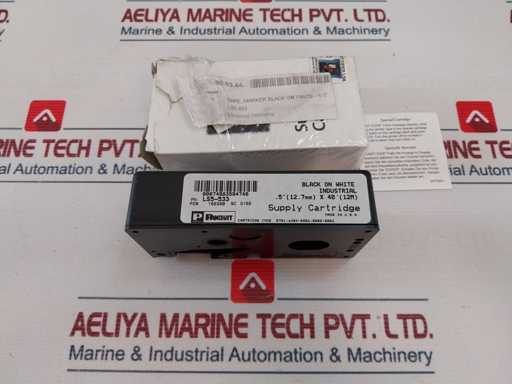 Panduit Ls5-533 Black On White Industrial Supply Cartridge