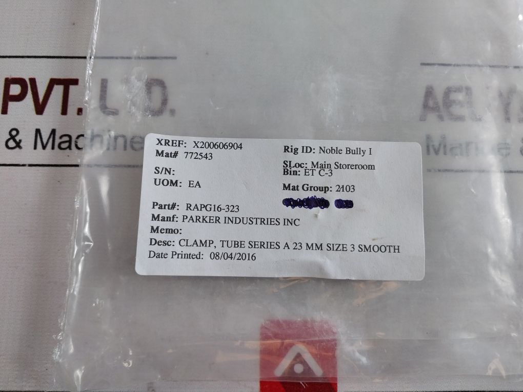 Lot Of 4X Parker Rapg16-323 Clamp