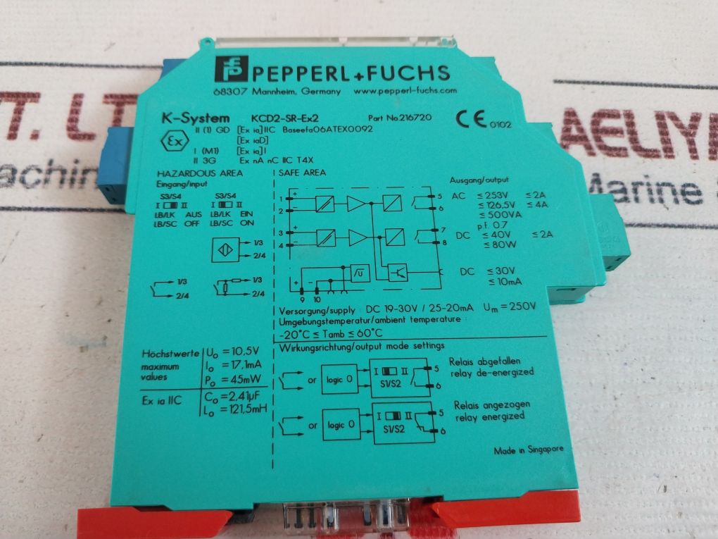 Pepperl+Fuchs Kcd2-sr-ex2 Switch Amplifier
