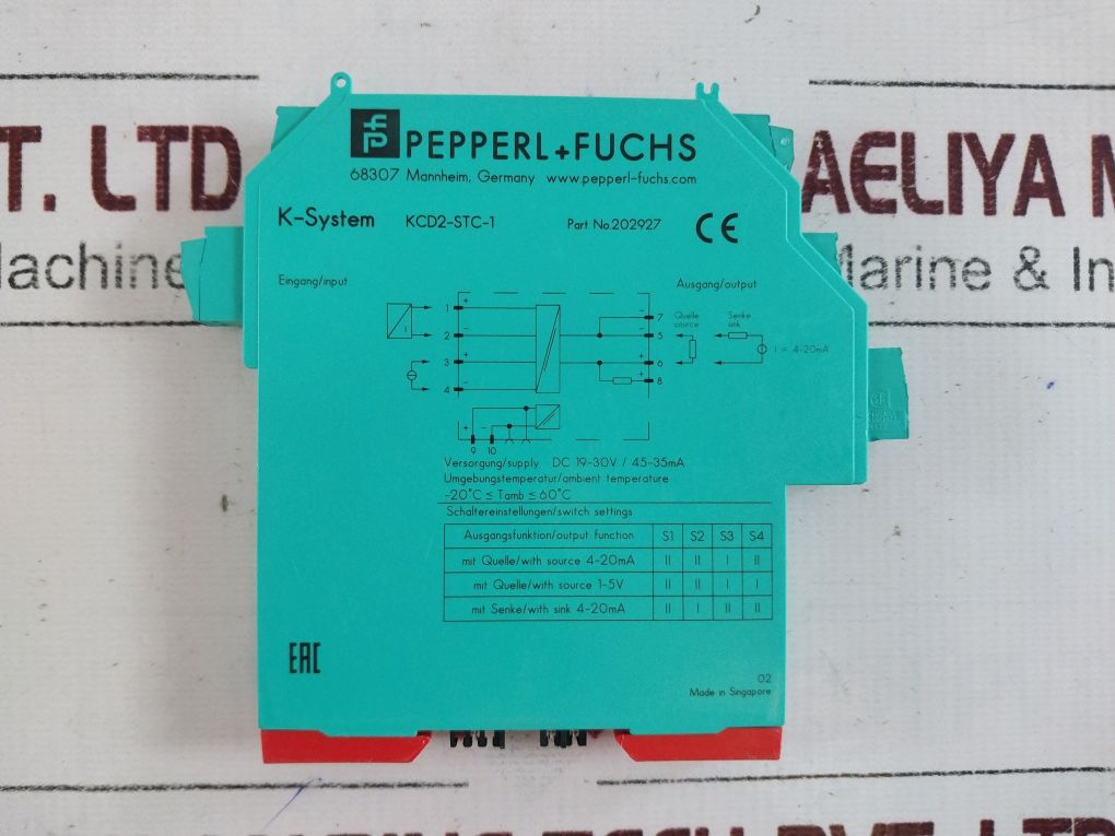 Pepperl+Fuchs Kcd2-stc-1 Safety Barrier 202927