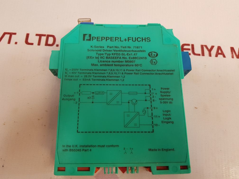Pepperl+Fuchs Kfd2-sl-ex1.47 Solenoid Driver 71871