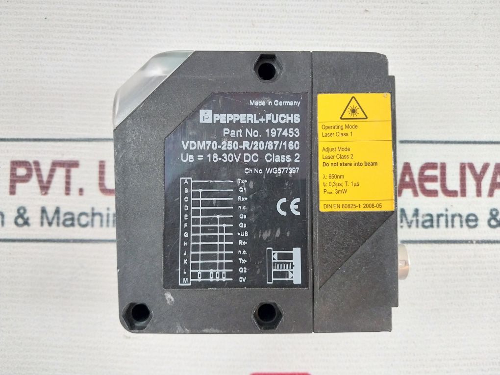 Pepperl+Fuchs Vdm70-250-r/20/87/160 Sensor Laser 18-30V Dc