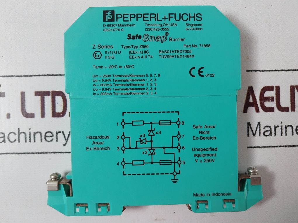 Pepperl+Fuchs Z960 Safe Snap Barrier 71858
