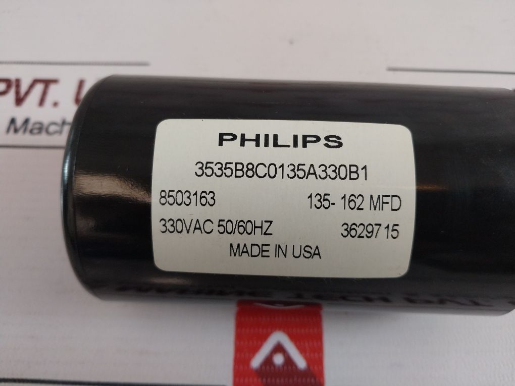 Philips 135-162 Mfd Motor Start Capacitor 330Vac 50/60Hz