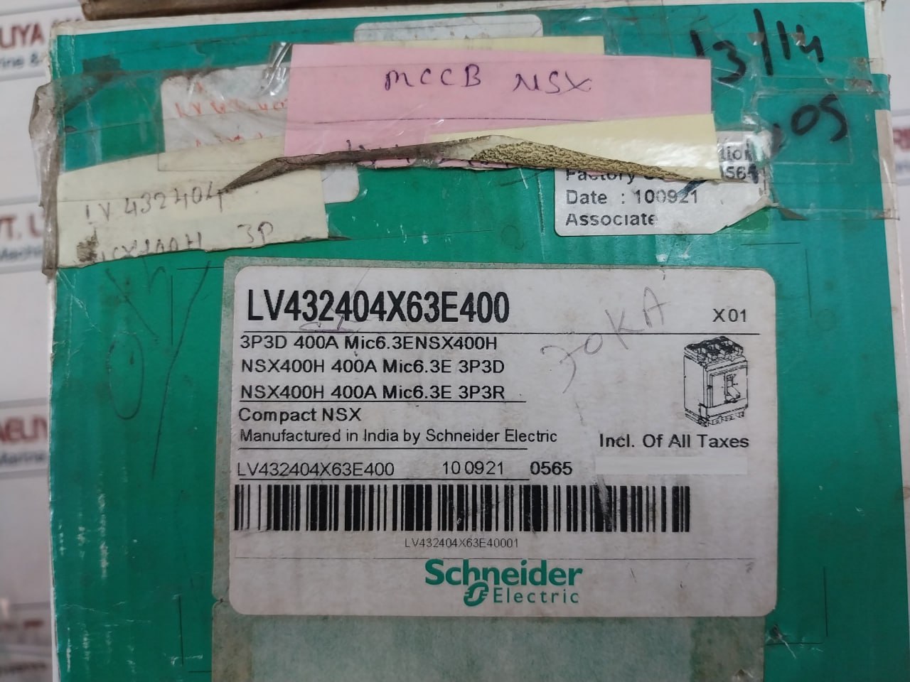 Schneider Electric Nsx400H Circuit Breaker