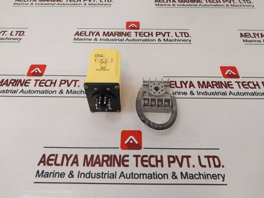 Potter & Brumfield Csj-38-70010 Adjustable Ac Voltage Sensor Relay With Base