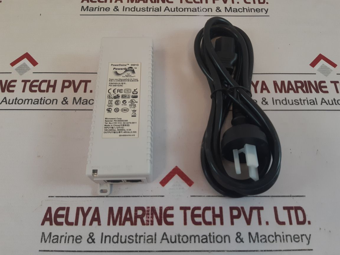 PowerdsineMicrosemi Pd-3501GAc 1-port Power Over Ethernet (Poe) Injector
