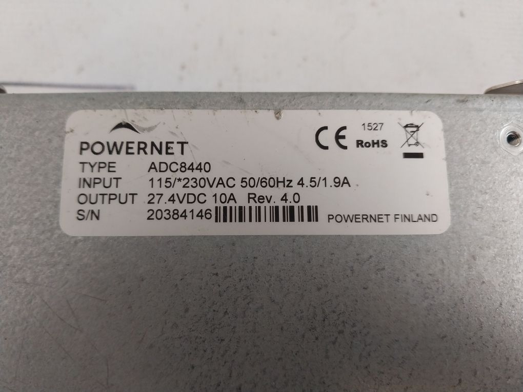 Powernet Adc8440 Power Supply 27.4Vdc 10A