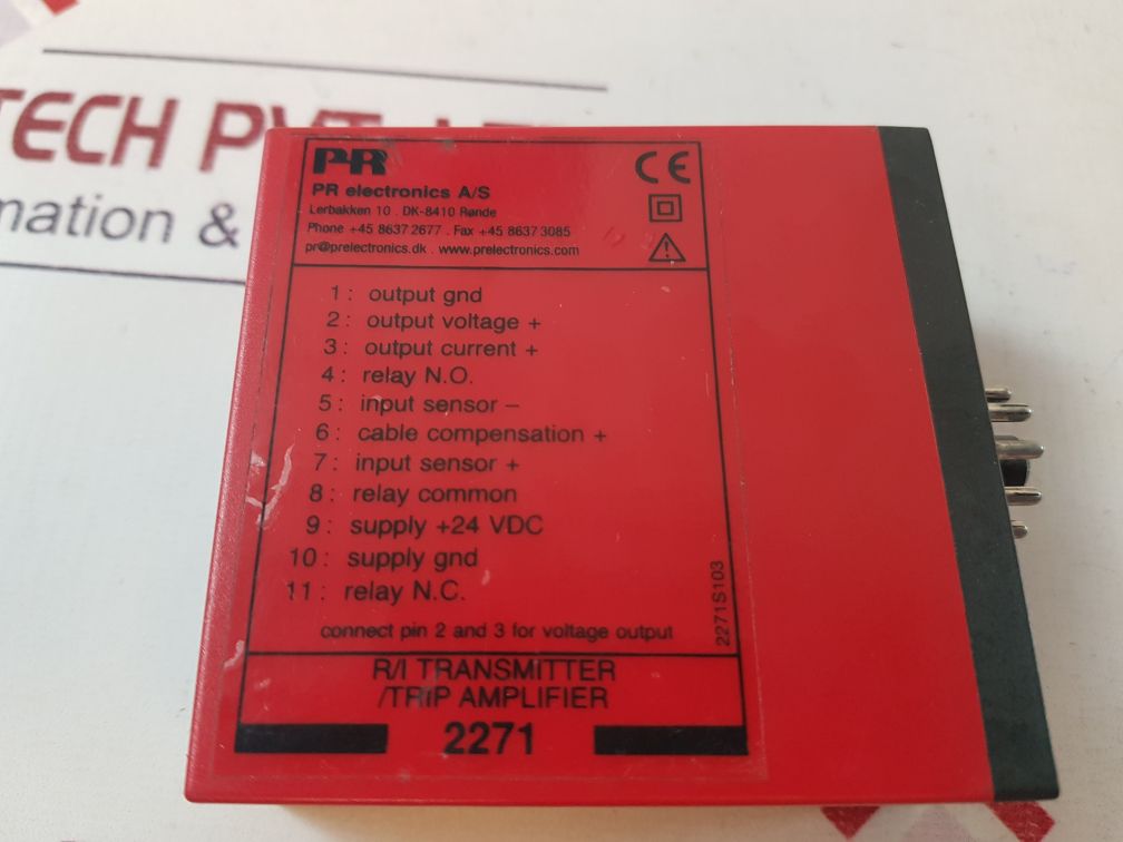 Pr electronics 2271r2b2 r/i transmitter