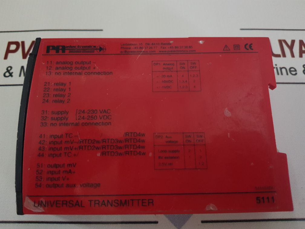 Pr Electronics 5111 Universal Transmitter 5111S307/5111 A1