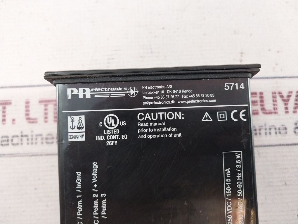 Pr Electronics 5714B Programmable Led Indicator 24-230 Vac
