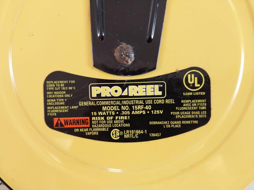 Pro Reel 15Rf-40 Polarized Cord Reel