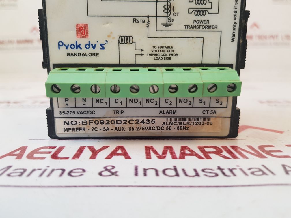 Prok Dv’s Mprefr-e2C µP Based Restricted Earth Fault Relay