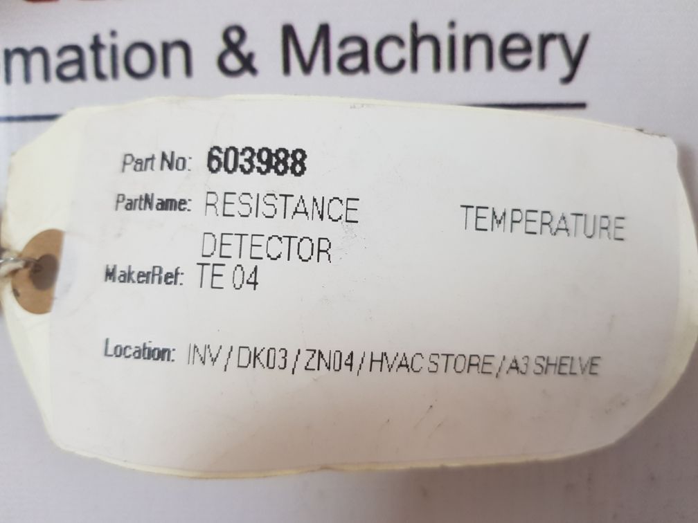 Pt 100 Din Resistance Temperature Detector