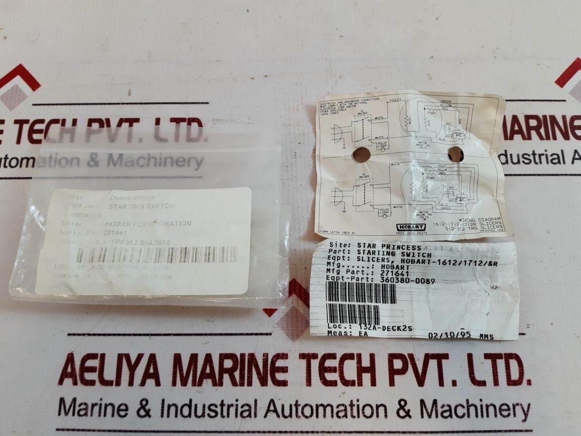 Pt Components Cv 16A 472101611U01 Starting Switch Set 271641