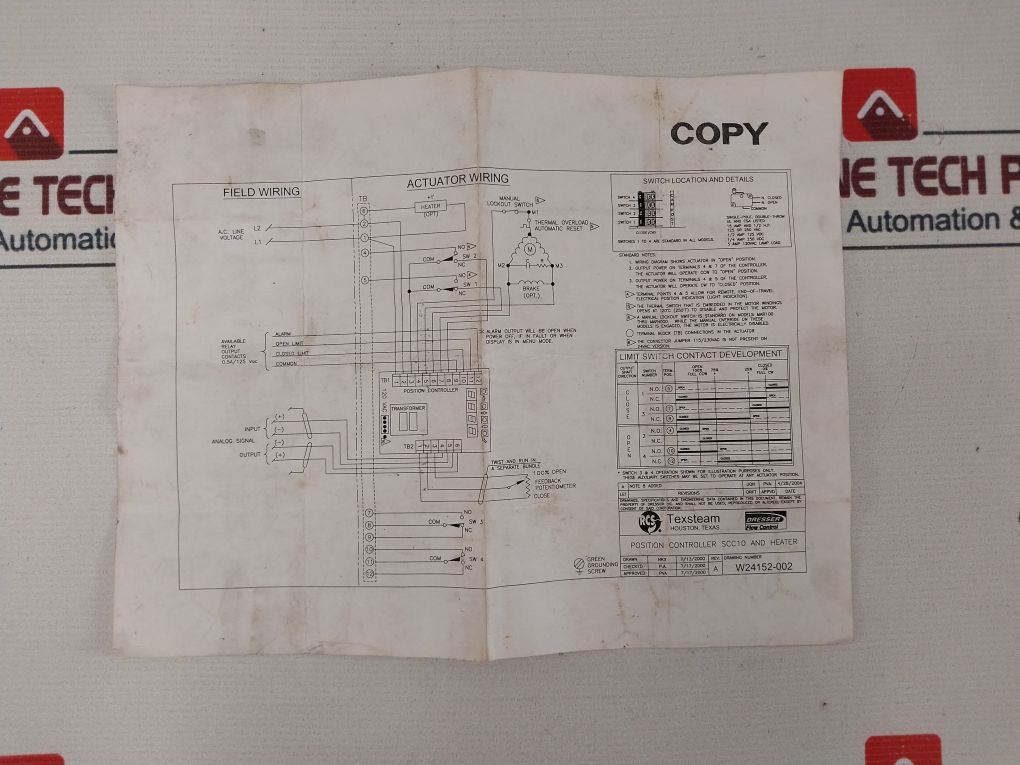 Rcs Mar 800-30 Electric Actuator Valve Division