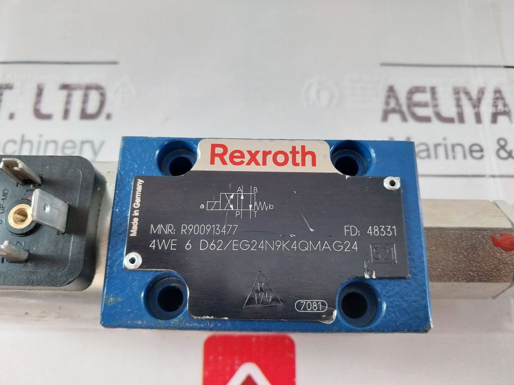 Rexroth R900913477 4We 6 D62/Eg24N9K4Qmag24 Hydraulic Directional Valve