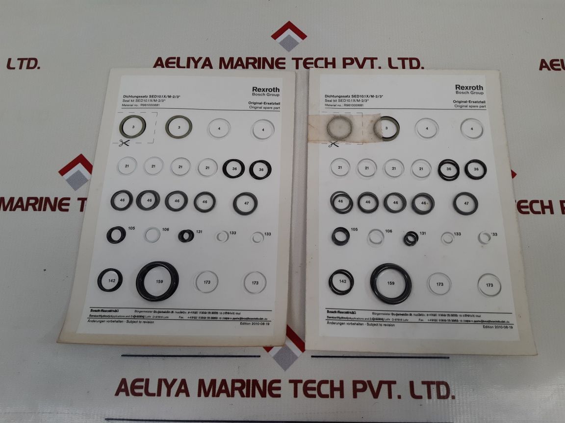Rexroth R961000681 Hydraulic Valve Seal Kits Aeliya Marine Tech®