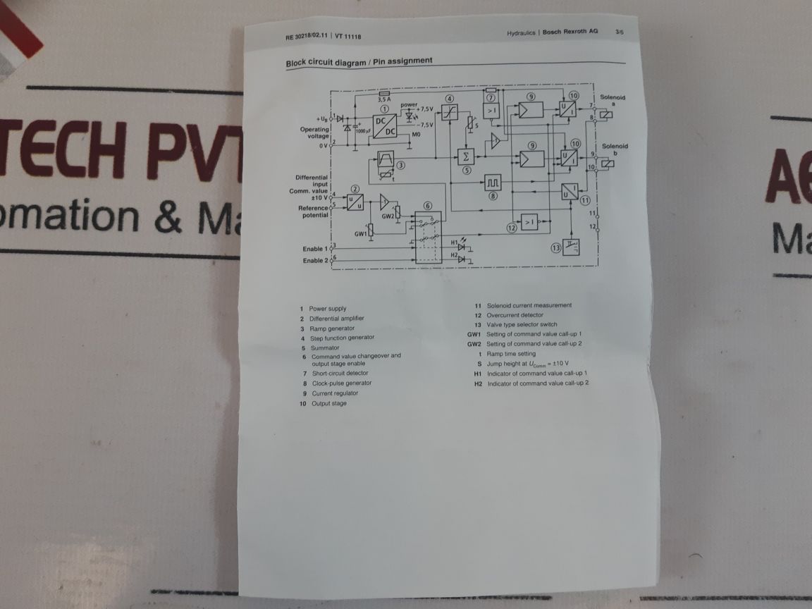 Rexroth Vt11118-10 Analog Amplifier Module