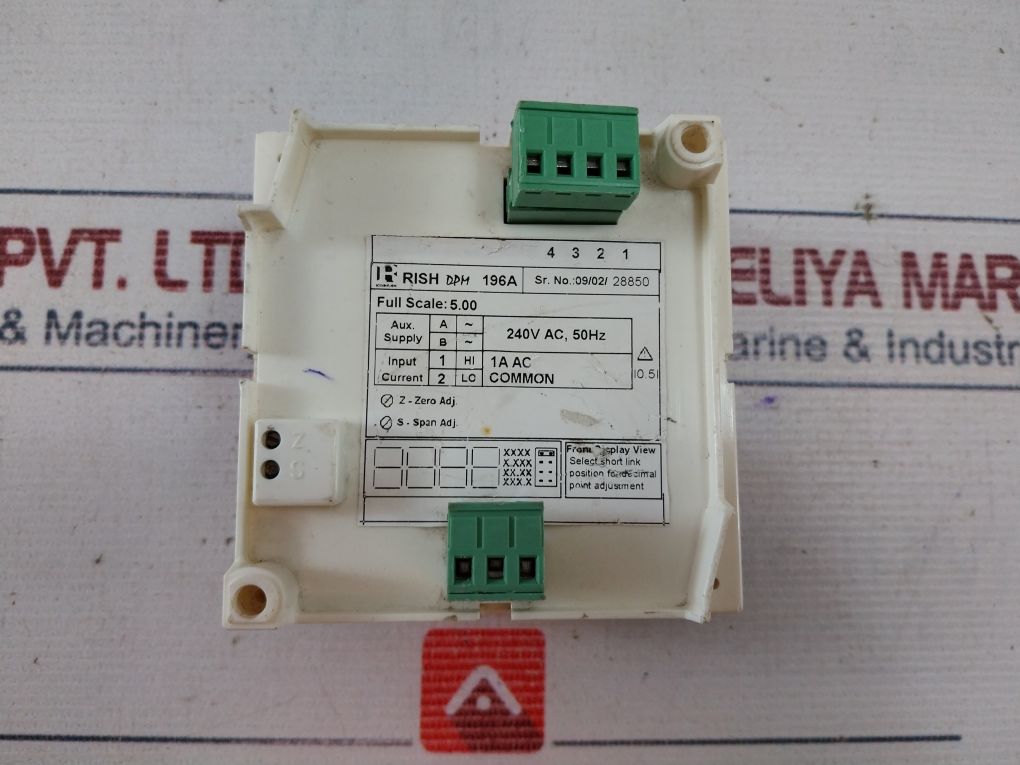 Rishabh Dpm 196A Ac Digital Panel Meter 240V Ac