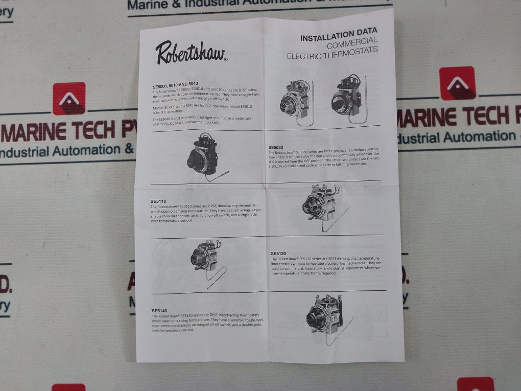 Robertshaw D1/D18 Electric Thermostat 5000-60A