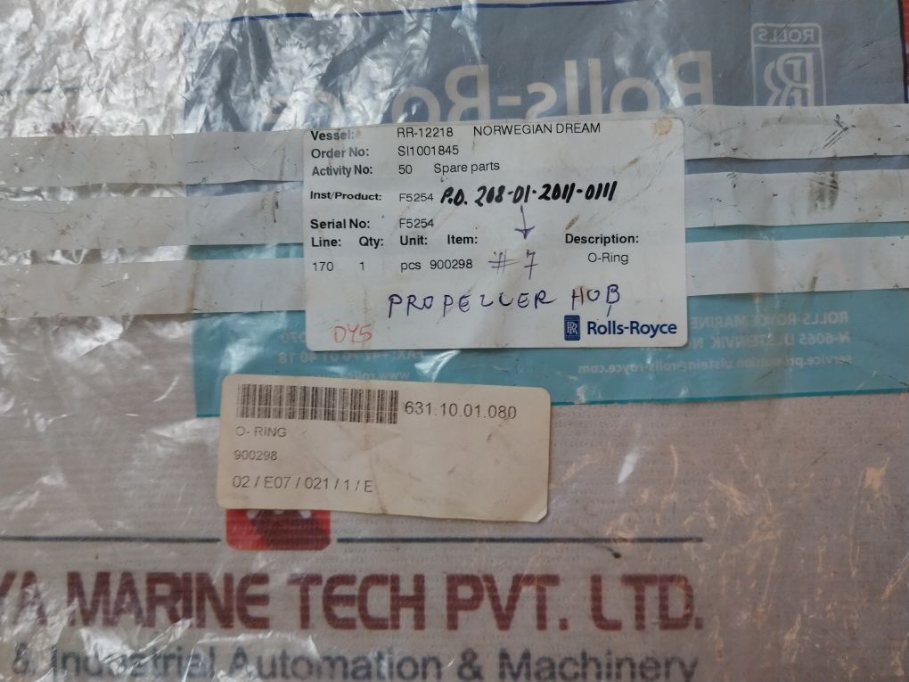 Rolls-royce 900298 O-ring