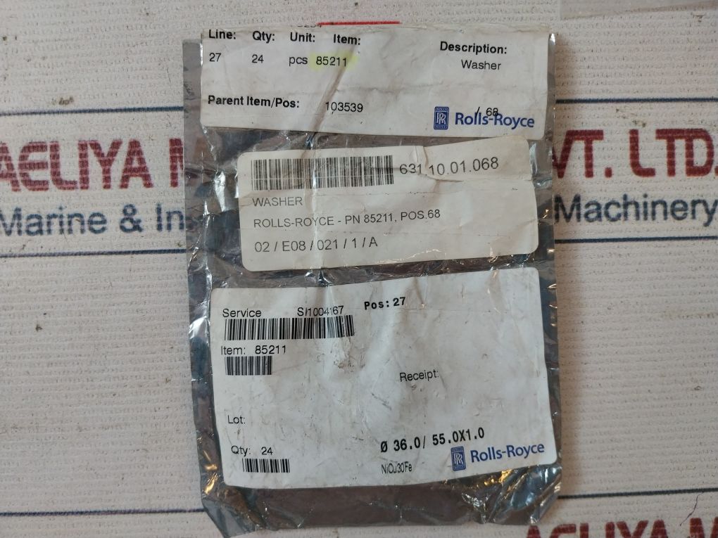 Rolls-royce Pos.68 Washer