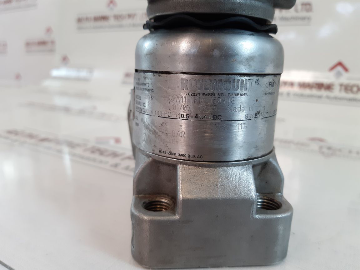 Rosemount 300S1Kfiam5 Pressure Transmitter 3151-3302-3035 Cal 0 To 2 Bar