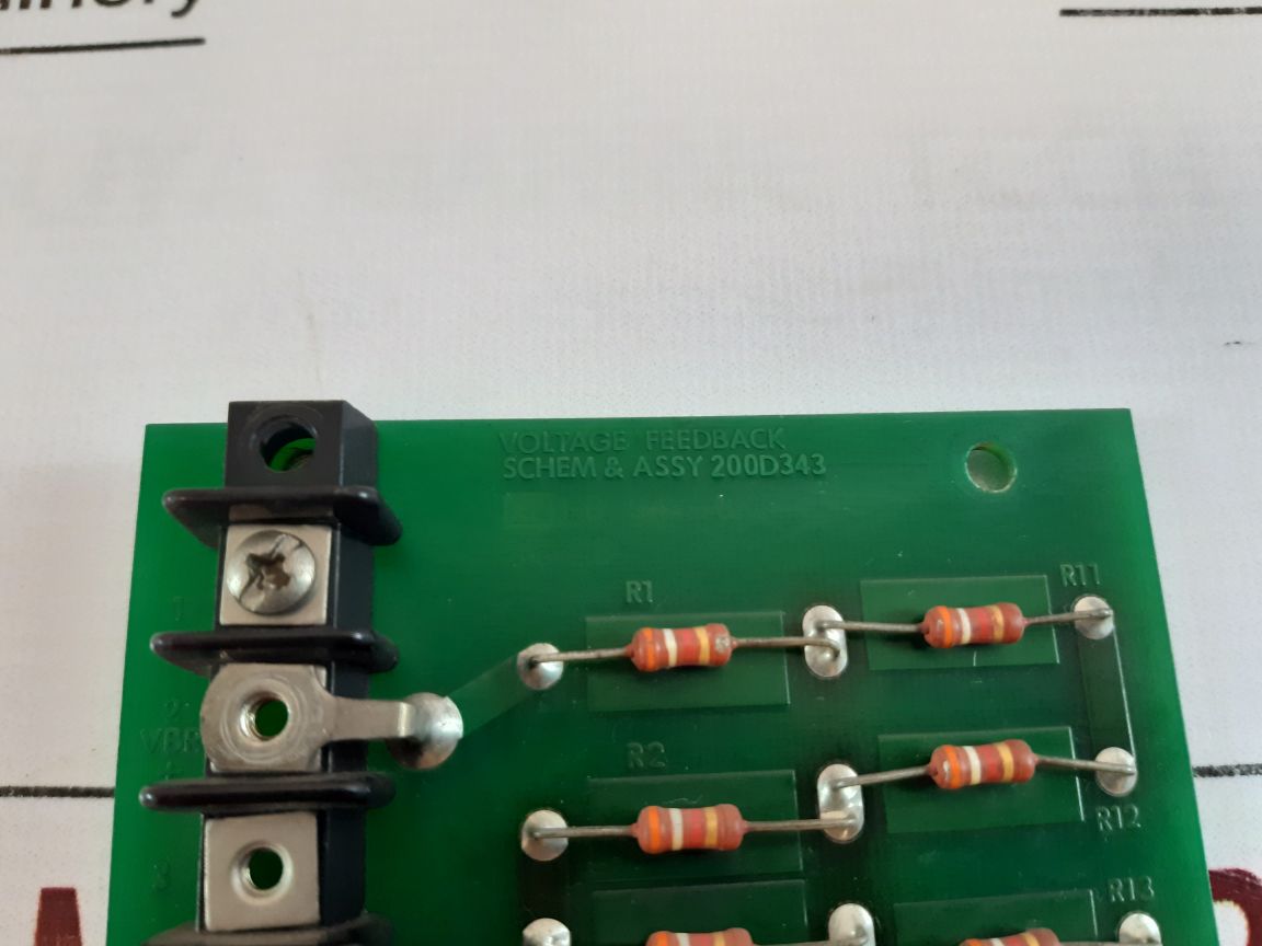 Ross Hill Controls 200D343 Voltage Feedback Schem & Assy 0509-3000-000