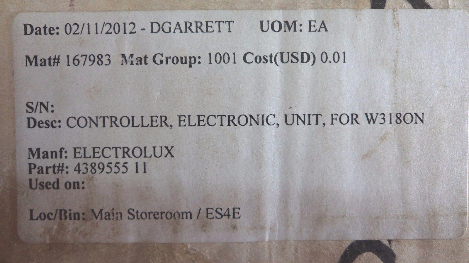 Electrolux 438955511 controller electronic unit