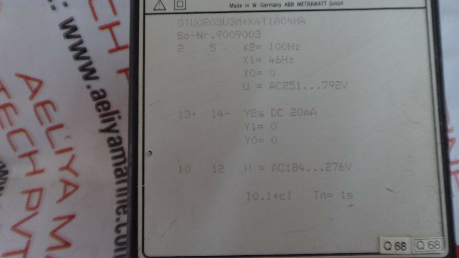 Abb metrawatt gtu0203u3m+k4t1a04h4