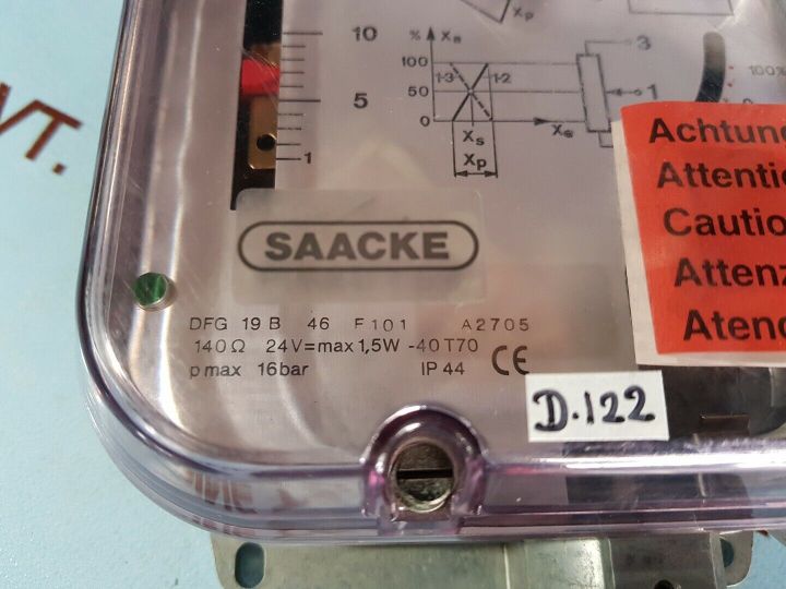 Saacke Dfg 19 B 46 F101 Pressure Switch Ip44