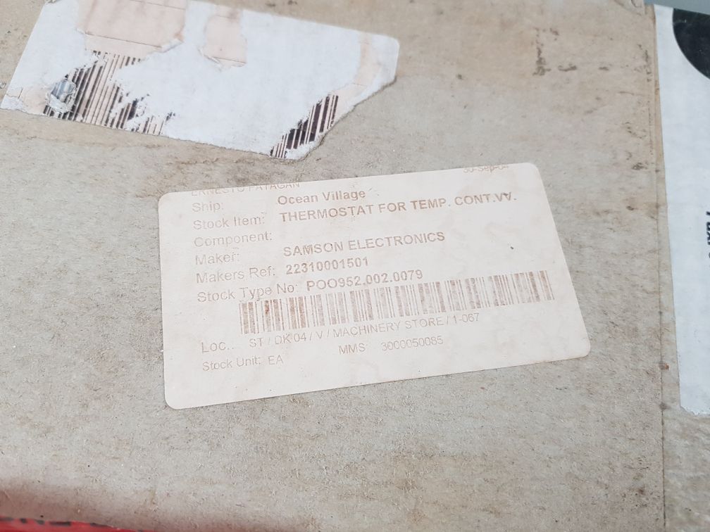 Samson 2231-008502 0093 thermostat for temperature controller