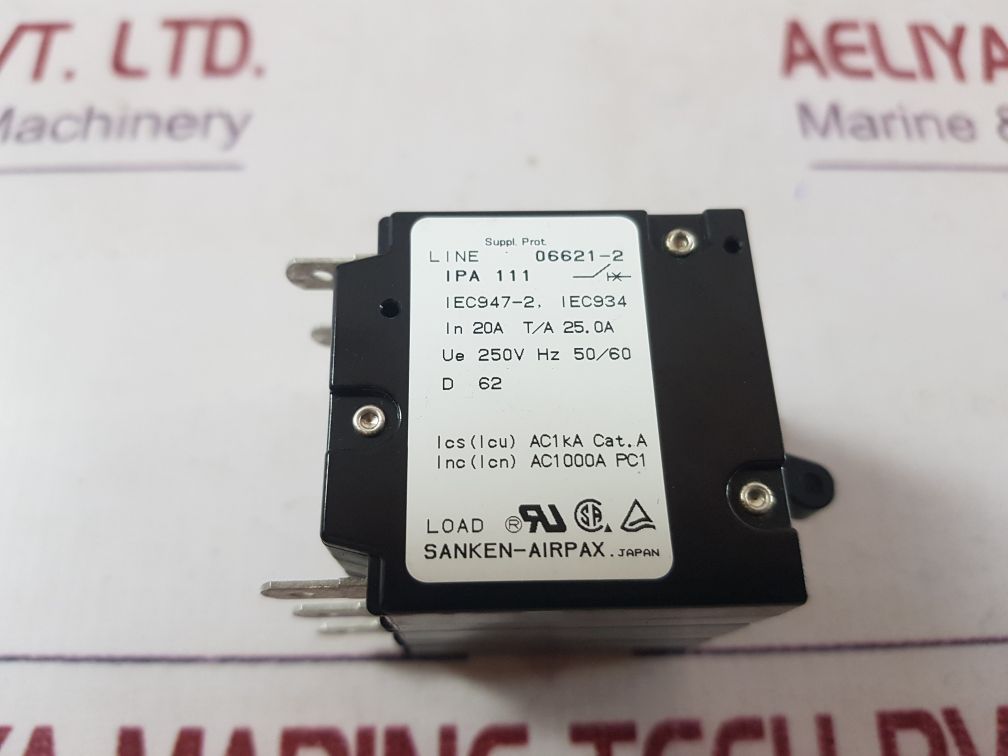 Sanken-airpax Ipa 111 T/A 25.0A Circuit Breaker