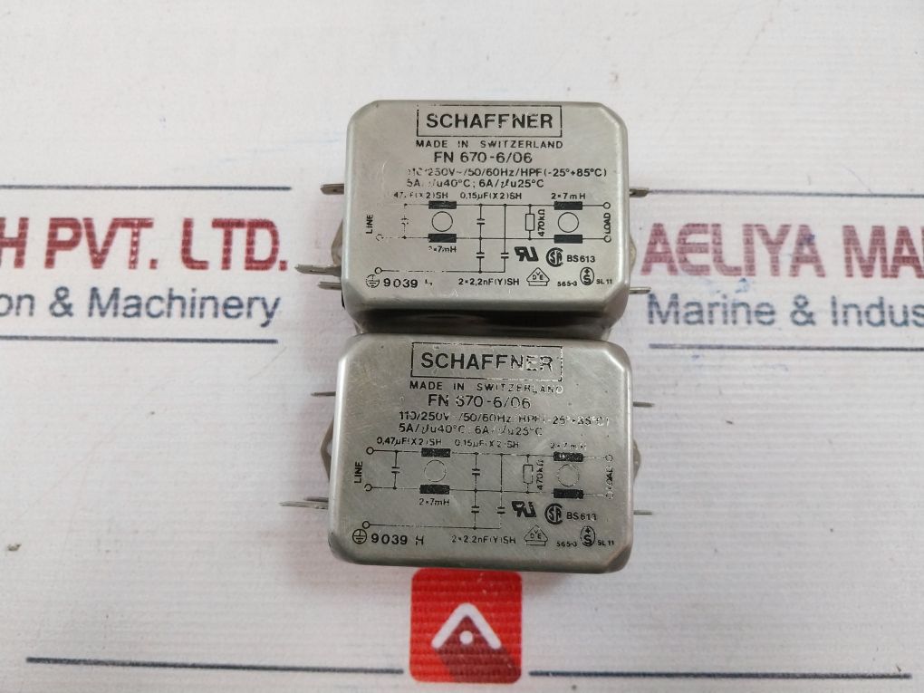 Schaffner Fn 670-6/06 Power Line Filter 110/250V~