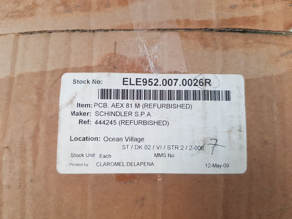 Schindler Aex 81.Mb Control Board 444 245