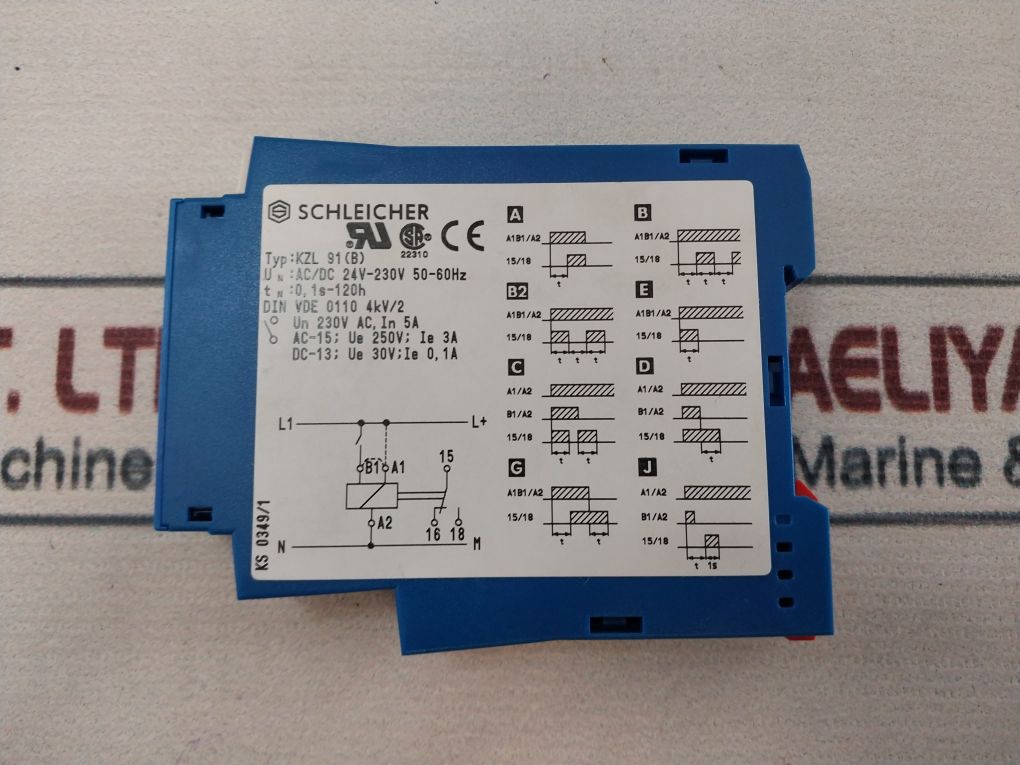 Schleicher Kzl 91(B) Time Delay Relay 0-12 Sec