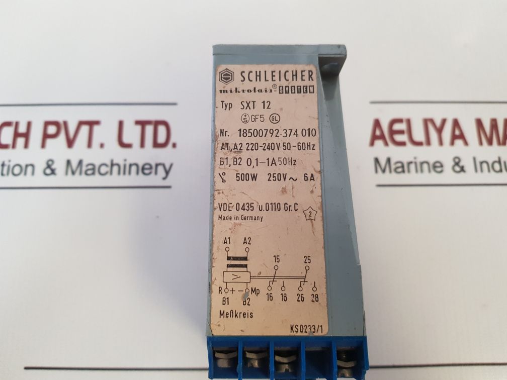 Schleicher Sxt 12 On/Off Delay Current Relay 18500792-374 010