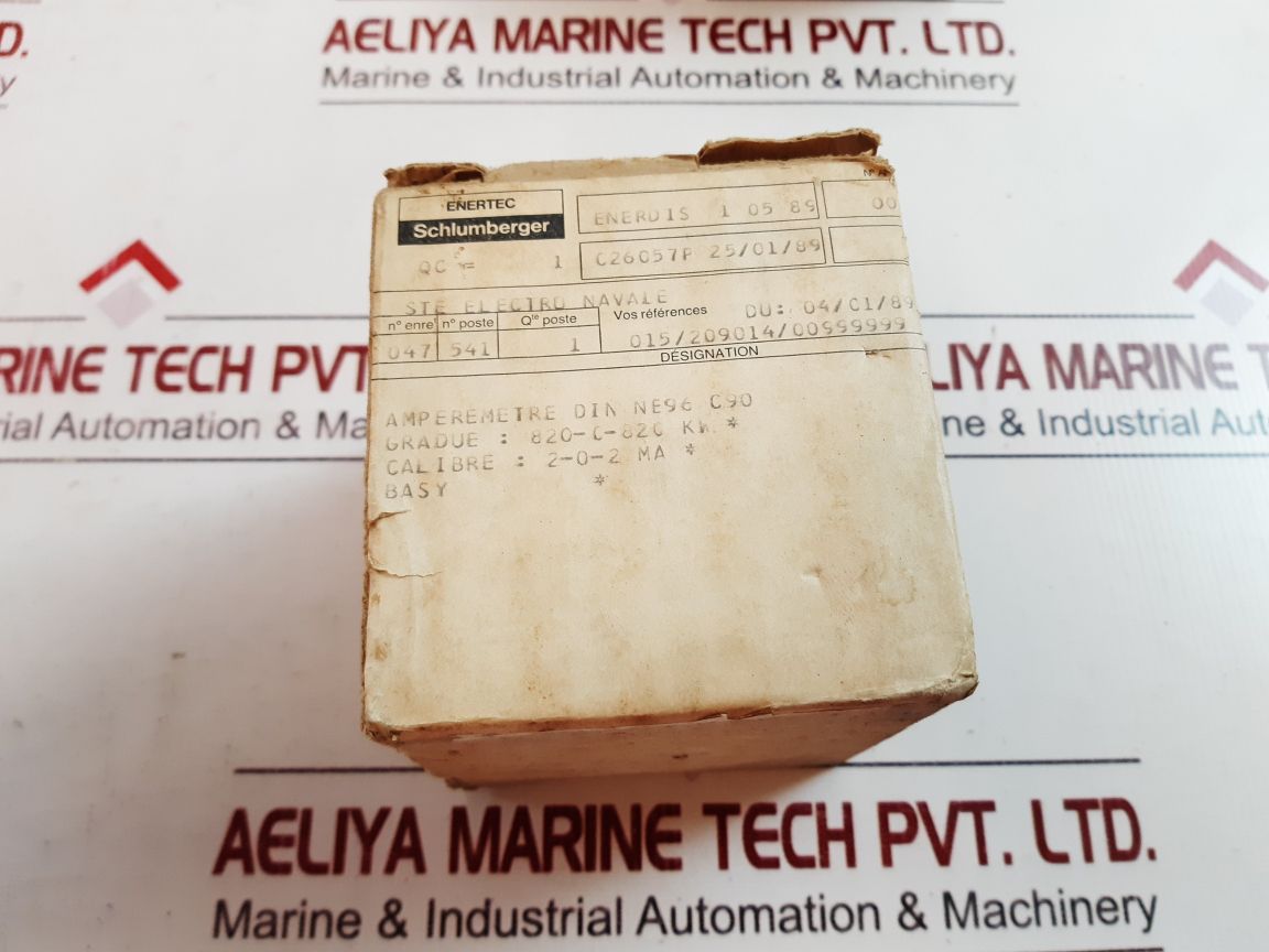 Schlumberger 820-0-820 Kw Panel Meter