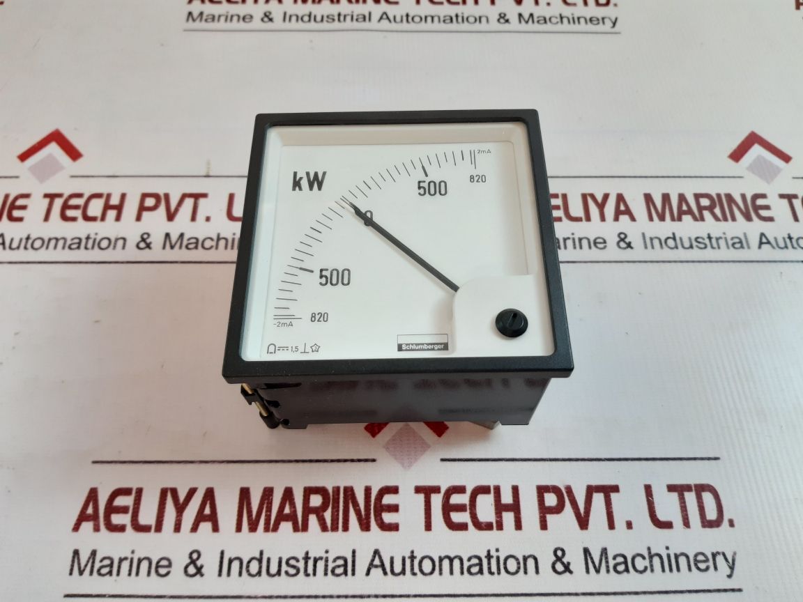 Schlumberger 820-0-820 Kw Panel Meter