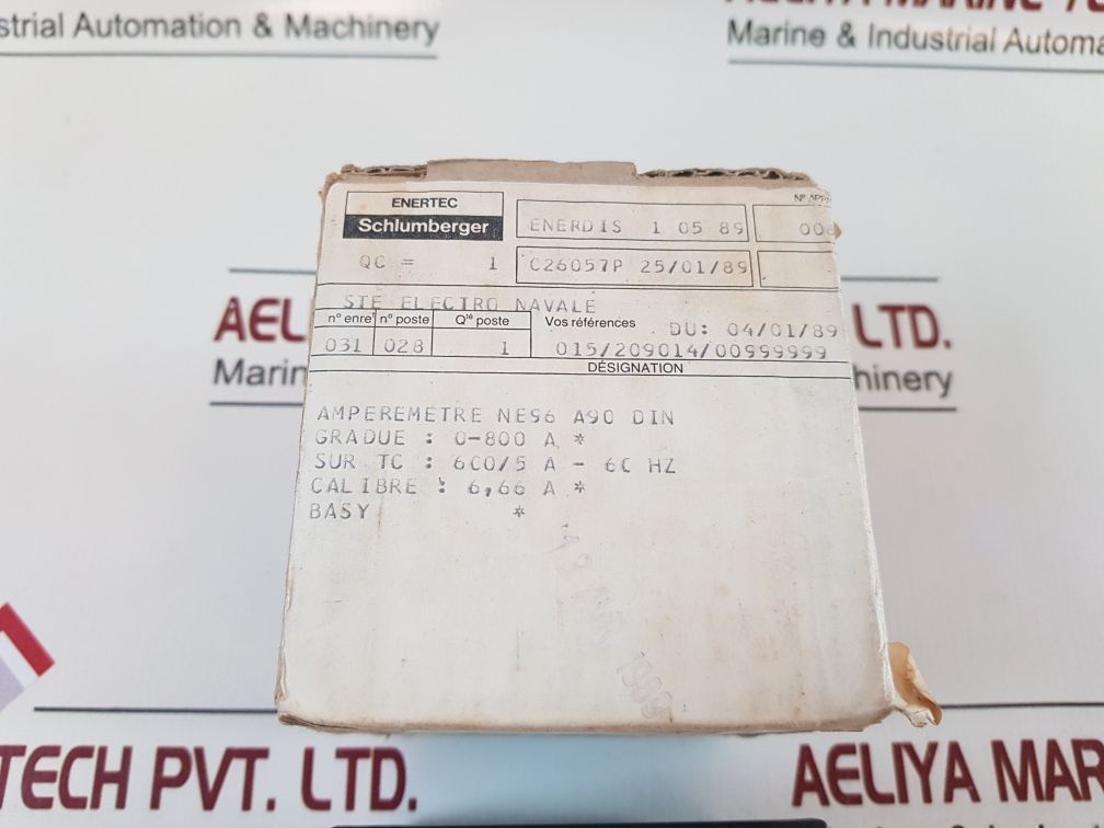 Schlumberger S2624 4866 Ammeter 0-800A