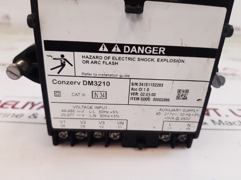 Schneider Dm3210 Three Phase Voltmeter Ver 02.01.00