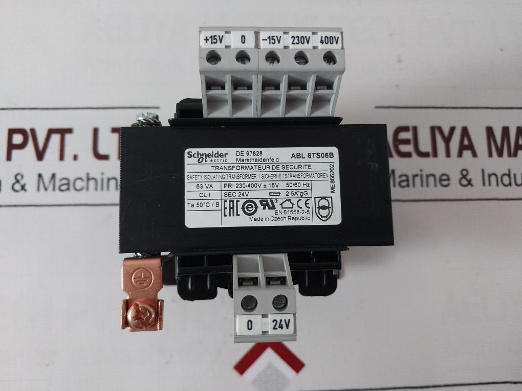 Schneider Abl 6Ts06B Safety Isolating Transformer 63Va 230/400V ±15V