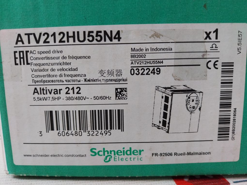 Schneider Electric Atv212Hu55N4 Variable Speed Drive