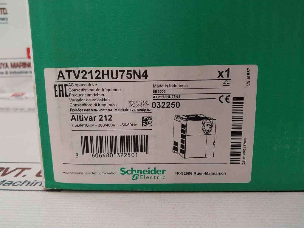 Schneider Electric Atv212Hu75N4 Ac Speed Drive