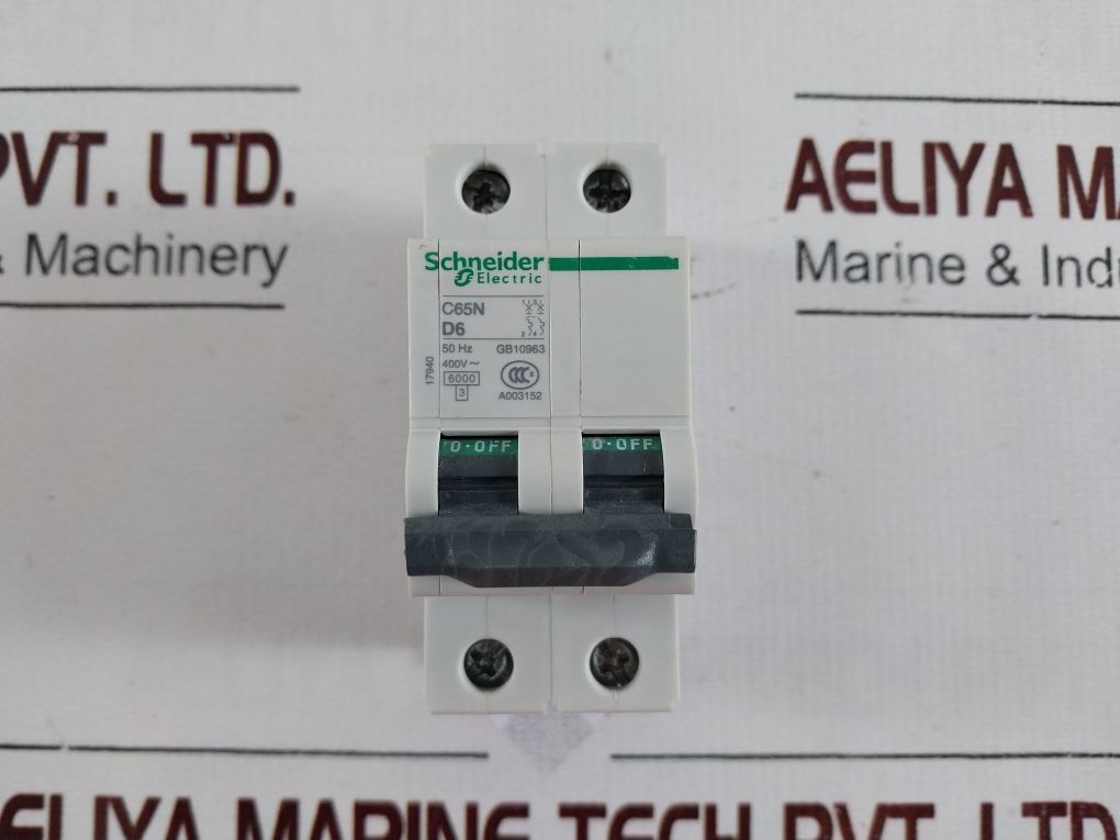 Lot Of 6X Schneider Electric C65N D6 Circuit Breaker 400V~ 50Hz